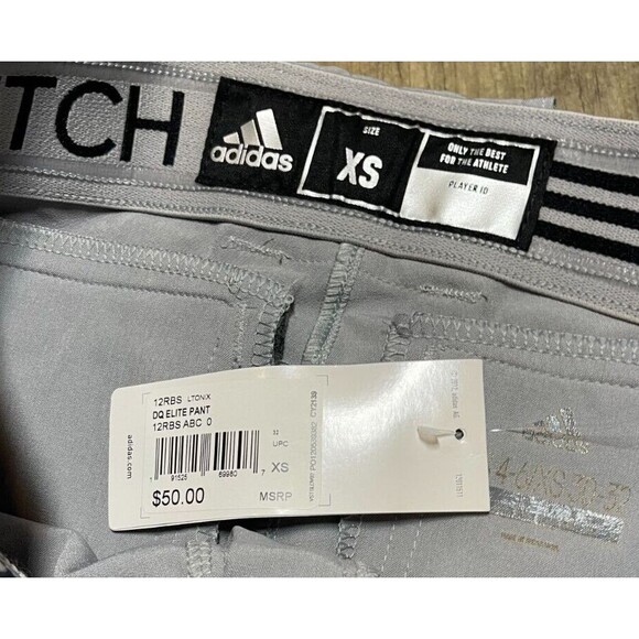 ADIDAS Baseball Pants Youth XS Gray - Picture 5 of 5